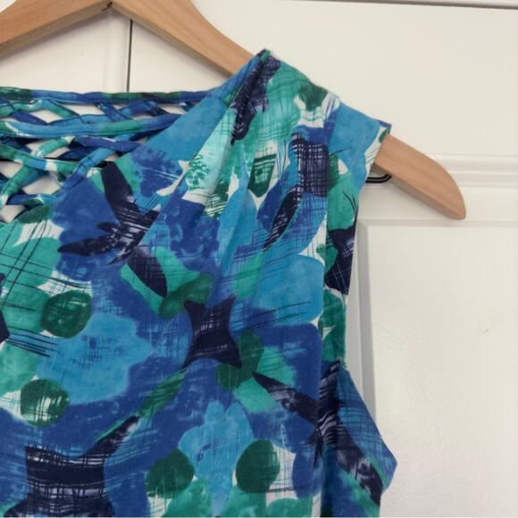 Anthropologie Vanessa Virginia Ruched Side Tank Top Sleeveless Pima Cotton Blend - Picture 5 of 8